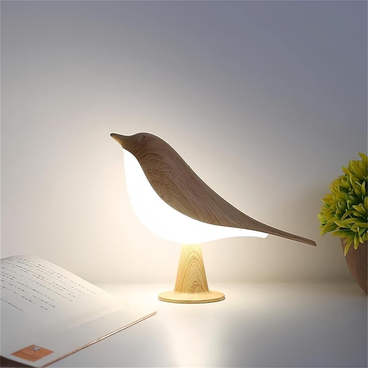 Bird-Shaped Wooden Night Light