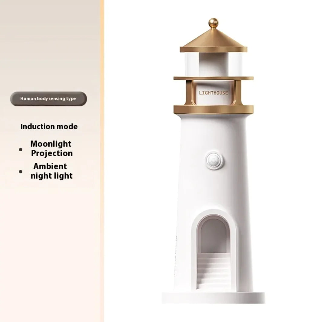 Creative Lighthouse Moon Night Lamp β Soft Ambient Lighting