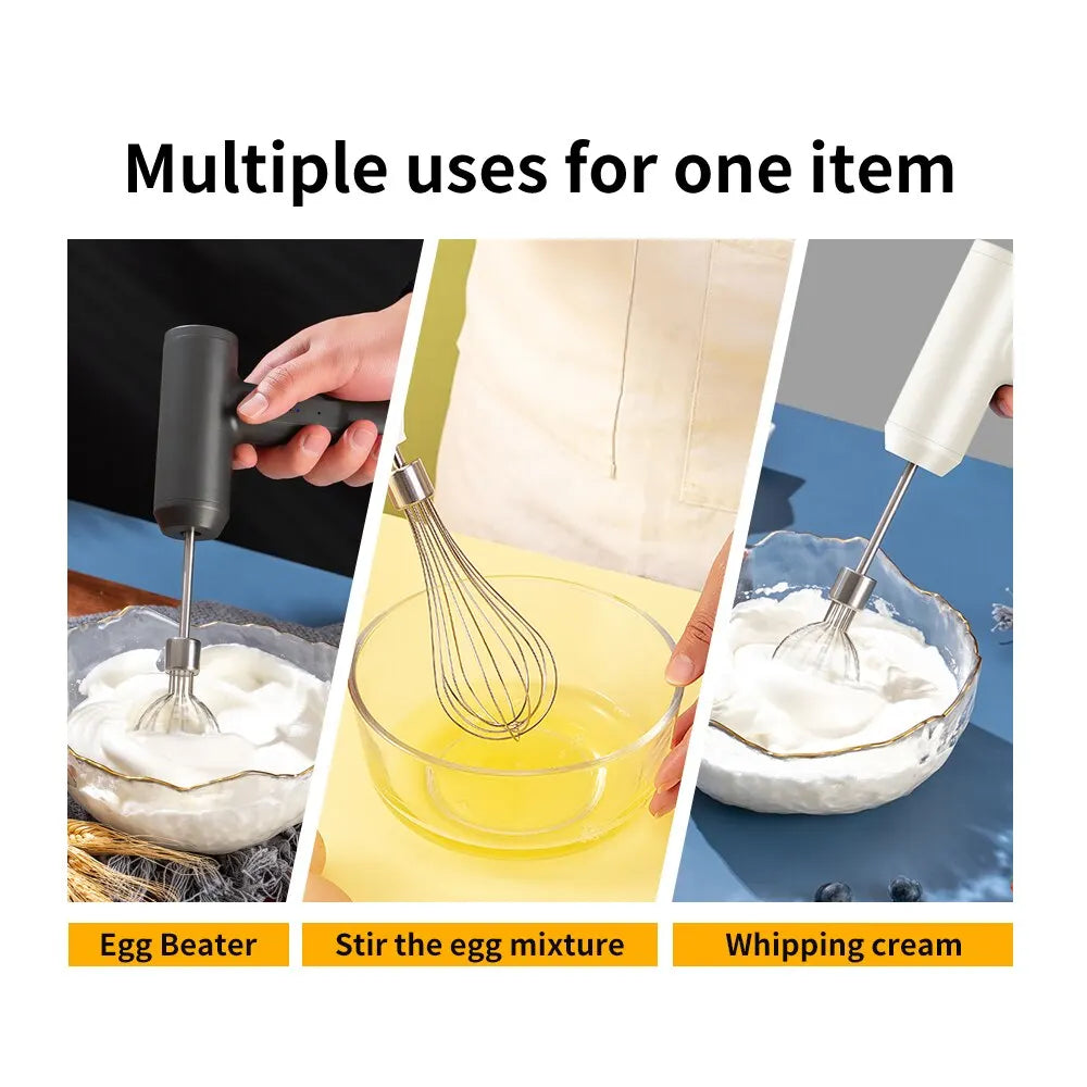 Portable Wireless Electric Hand Mixer – 3 Speed Settings