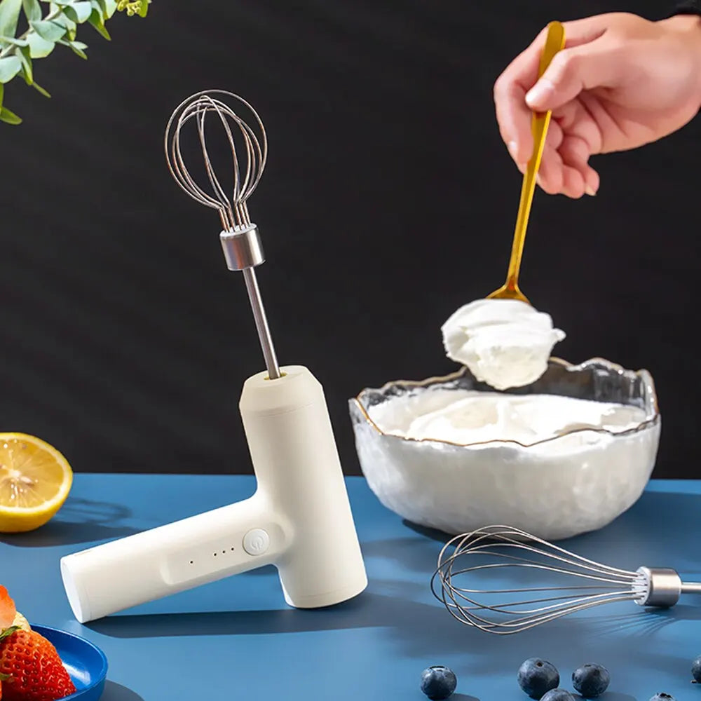 Portable Wireless Electric Hand Mixer – 3 Speed Settings