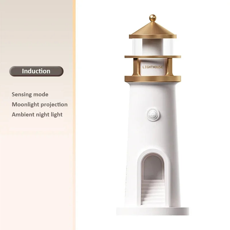 Creative Lighthouse Moon Night Lamp β Soft Ambient Lighting