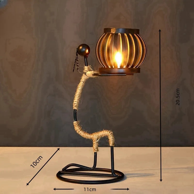 Handcrafted Wrought Iron Candle Holder – Artistic Home Decor