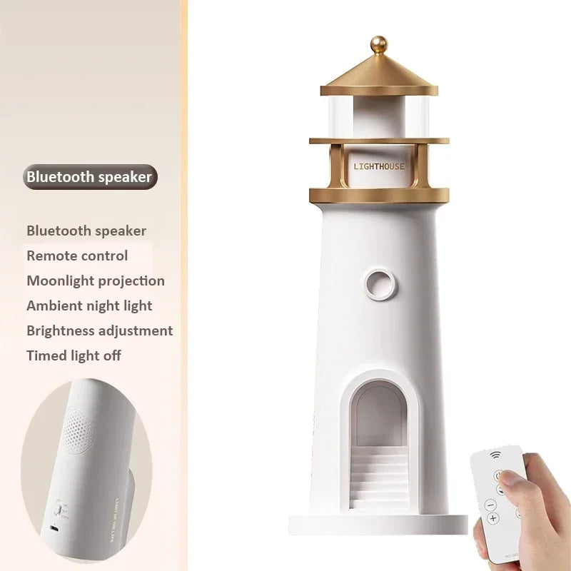Creative Lighthouse Moon Night Lamp β Soft Ambient Lighting