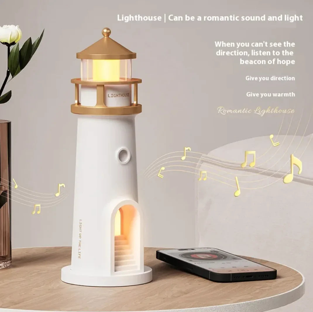 Creative Lighthouse Moon Night Lamp β Soft Ambient Lighting