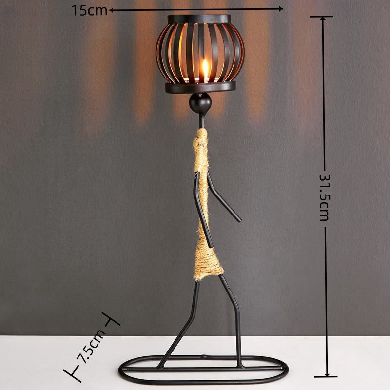 Handcrafted Wrought Iron Candle Holder – Artistic Home Decor