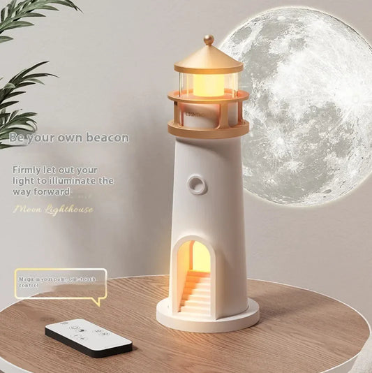 Creative Lighthouse Moon Night Lamp – Soft Ambient Lighting