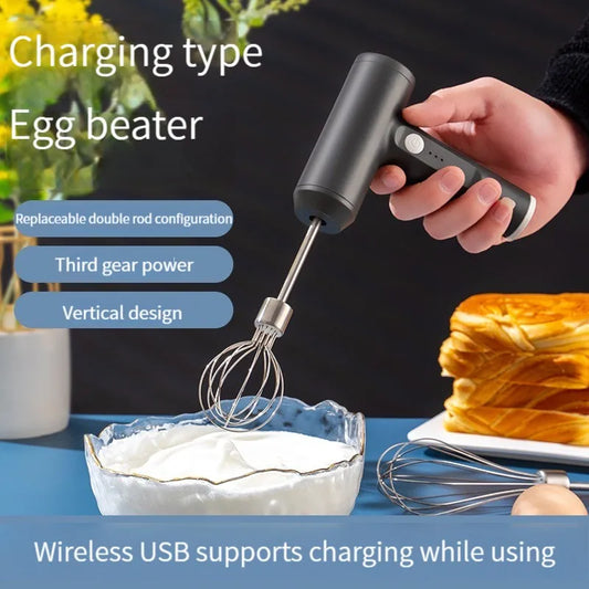 Portable Wireless Electric Hand Mixer – 3 Speed Settings