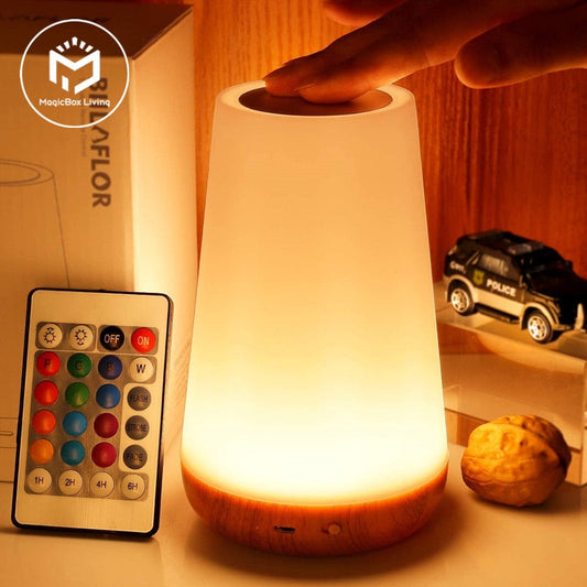 Touch-Control Dimmable Lamp | 5 Brightness Settings | 13 RGB Color Options