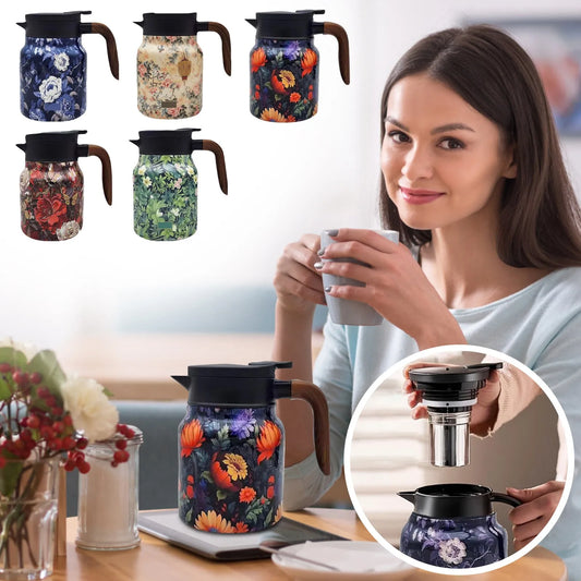 FloraBrew – Stylish Tea Thermos with Built-In Infuser