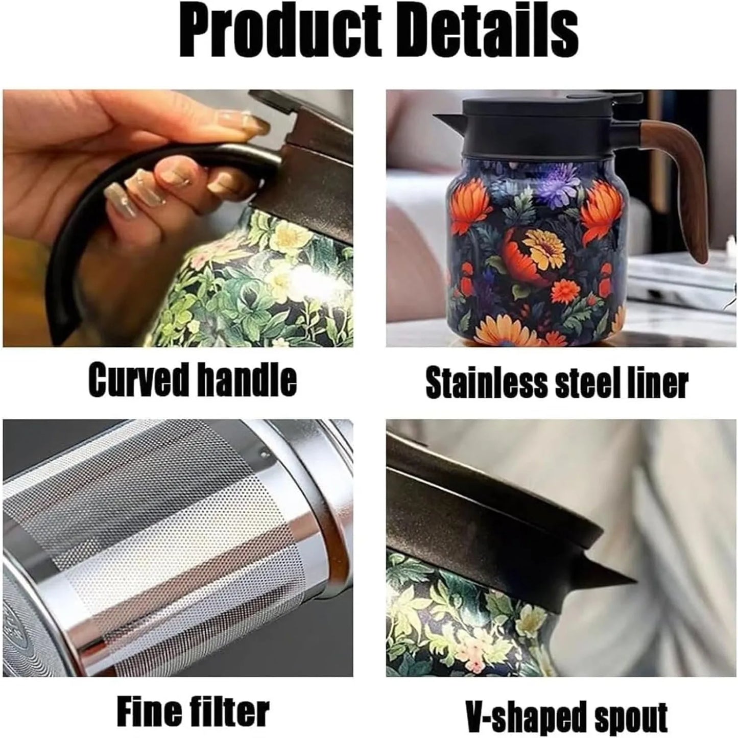 FloraBrew – Stylish Tea Thermos with Built-In Infuser