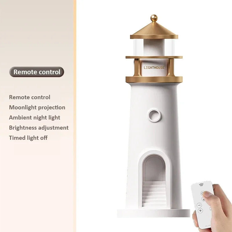 Creative Lighthouse Moon Night Lamp – Soft Ambient Lighting