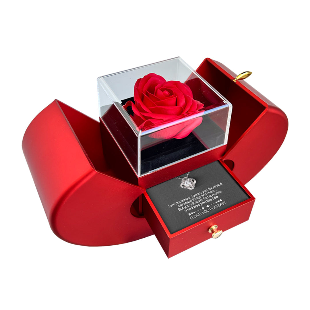 Eternal Rose Gift Box – Real Preserved Rose with Necklace
